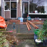 Houten terras Hillegersberg Rotterdam